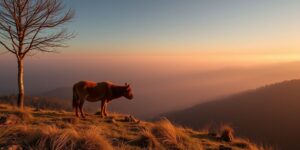 Pes před miskou syrového masa a zeleniny